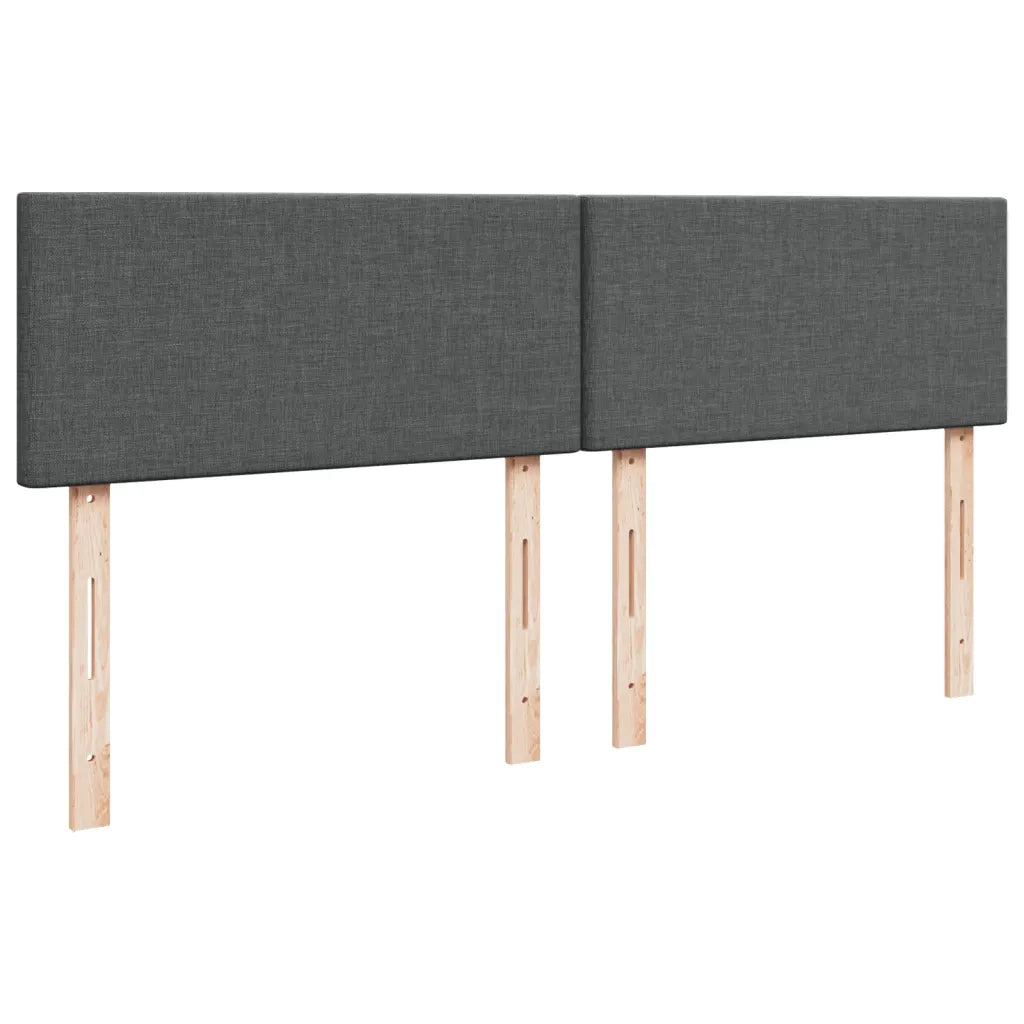 Giroletto a Molle con Materasso Grigio Scuro 200x200 cm Tessuto 3285989