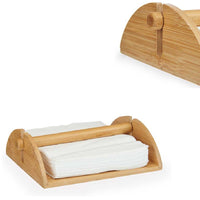 Porta Tovaglioli in Legno di Bambù 18 x 23.5 h 6.8 cm Stile Moderno