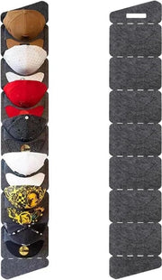 Organizzatore di cappello con 7 contenitori - Supporto capiente pieghevole per la parete - Adatto per cappelli da baseball per signori e signore .