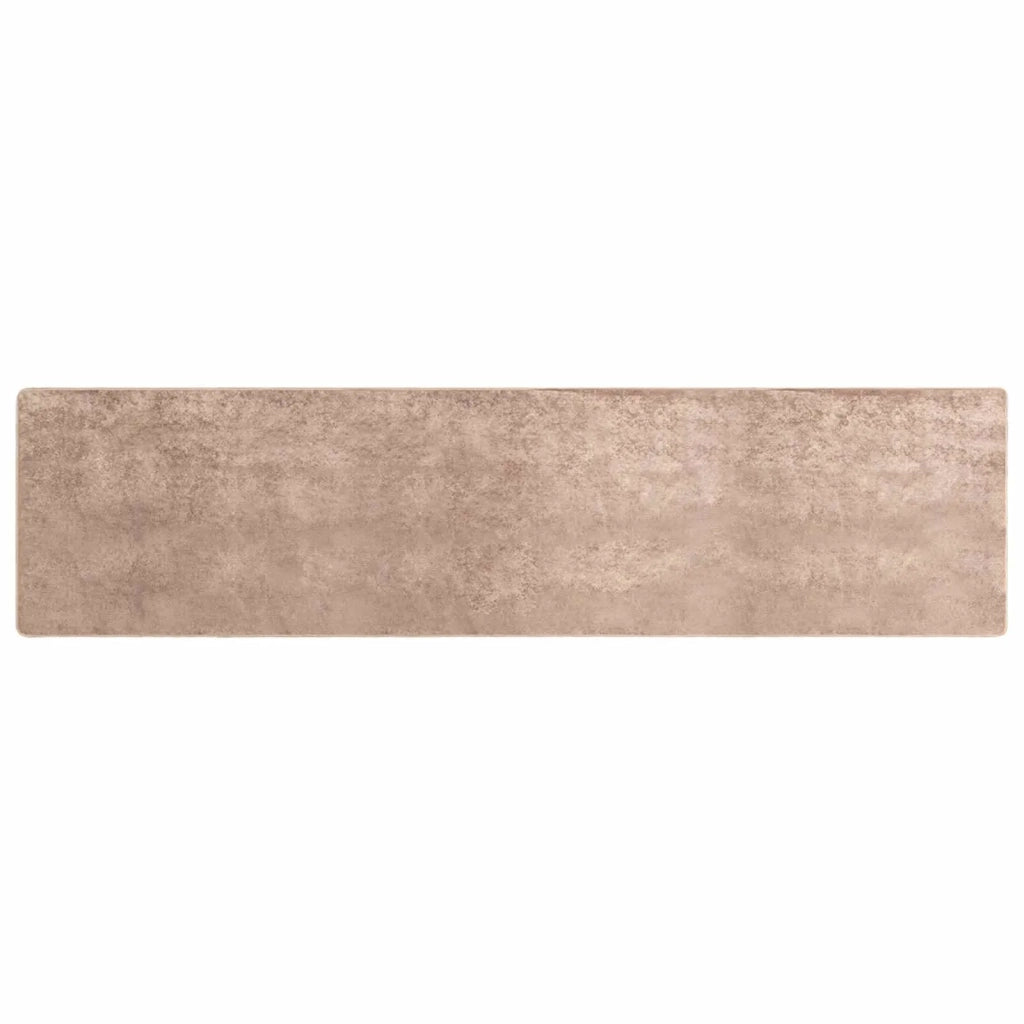 Runner Tappeto MARSA Sabbia 80 x 400 cm Poliestere e PVC