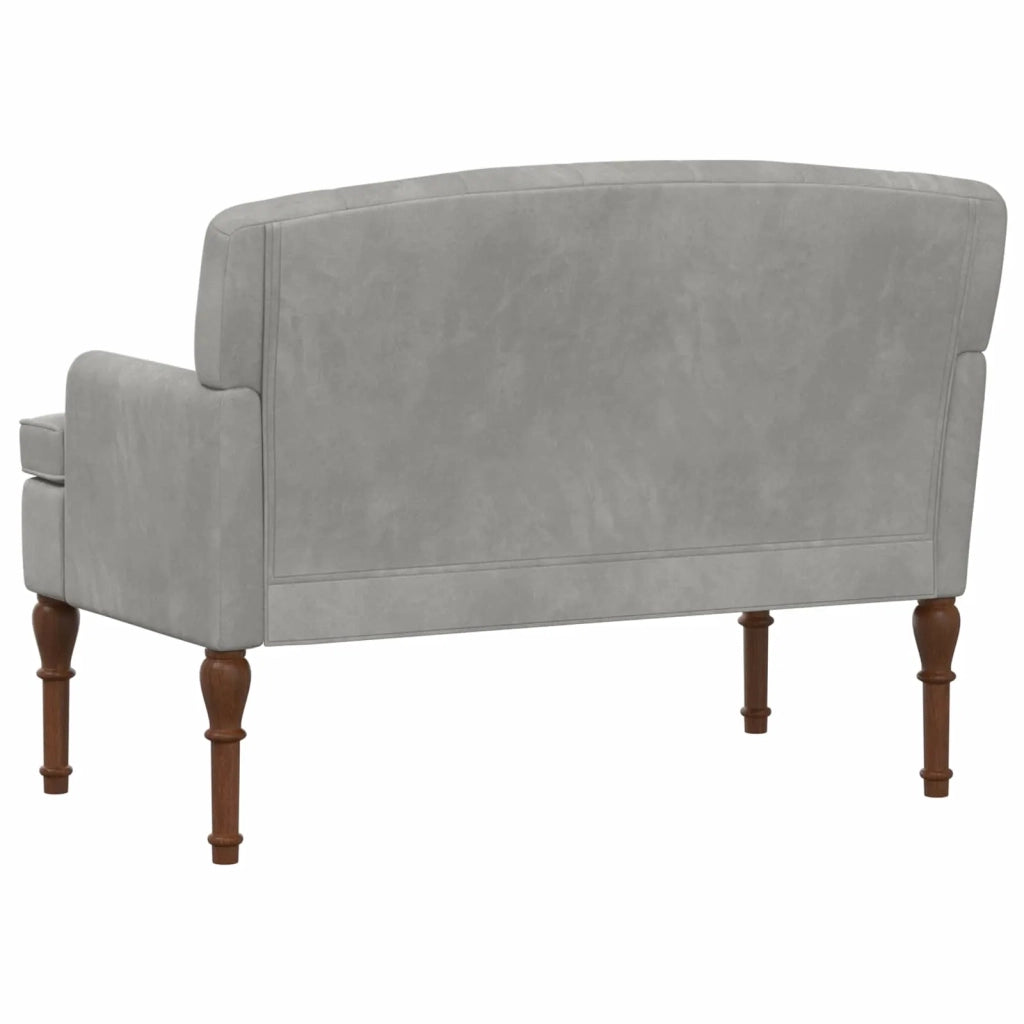 Loveseat con bottoni imbottiti Grigio Chiaro 111 x 65 x 79 cm 42041843