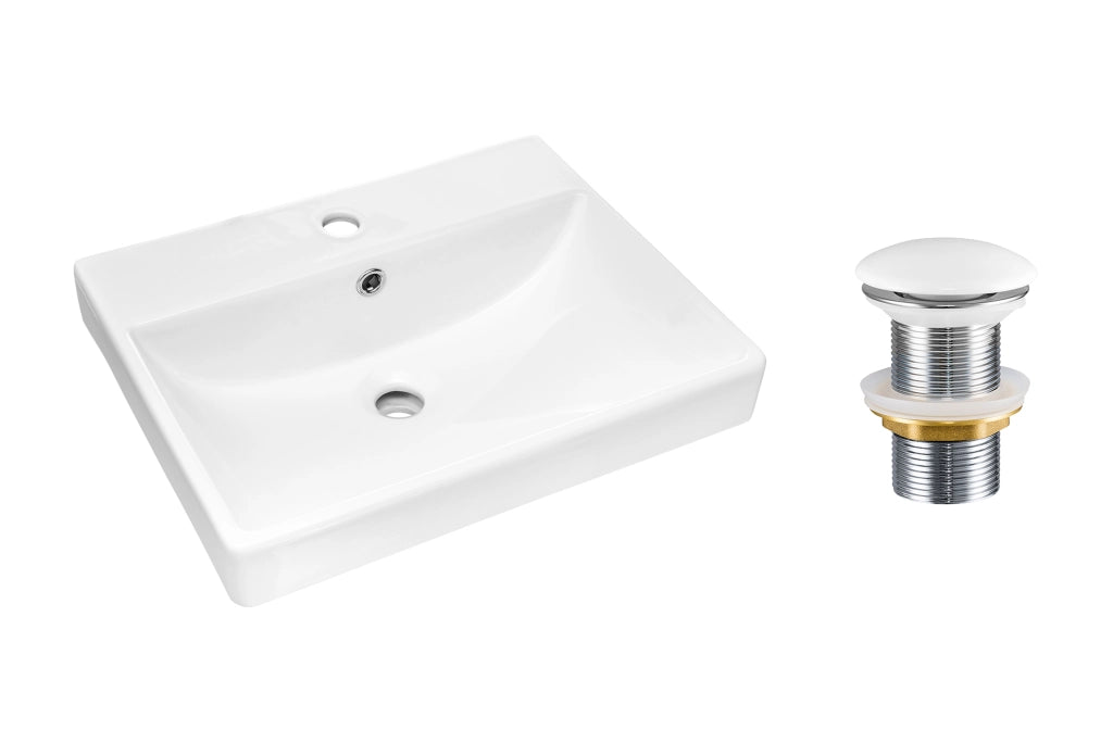 Set lavabo con tappo click-clack Lavabi da appoggio 60 x 1401 x 40 cm