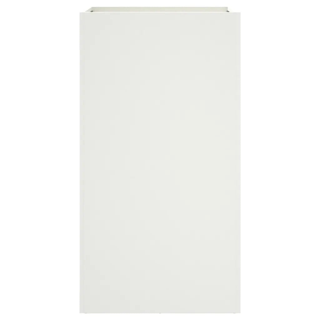 Fioriera | Cassetta per fiori | Vaso Bianca 42x38x75 cm in Acciaio