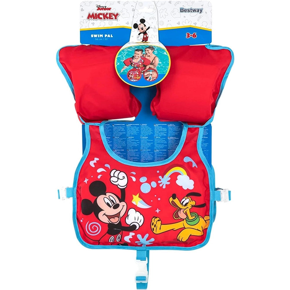 Trade Shop - Giubbotto Giubbetto Salvagente Gilet Nuoto Swim Pal Mickey Per Bambini 3-6 Anni 9101c -
