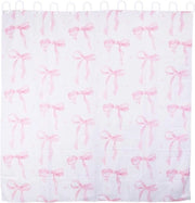 Douchegordijn in Tela di Poliestere Rosa 180x180cm con Ganci