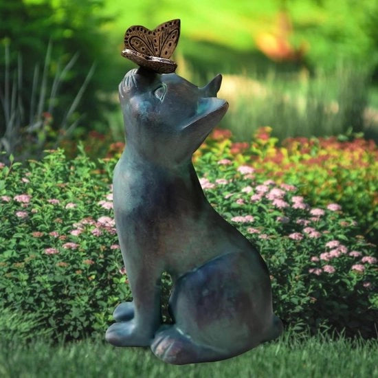 Decorazione per Gatti all'Aperto: Decorazioni per Gatti Top Farfalla per Giardino con Resina Idropuoi Animali Scultura Artigianale Regali Regali di Matrimonio