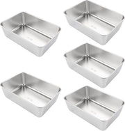 Forma per pane 22 x 148 x 6 cm in acciaio inossidabile - forma rettangolare per pane con coperchio - forma a forma di carta da gioco - per pane e torta - lavastoviglie compatibile