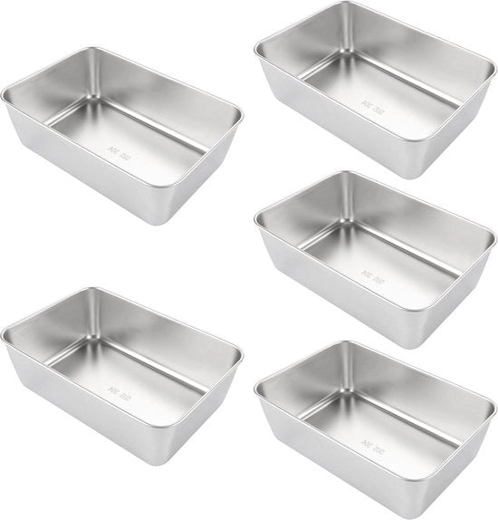 Forma per pane 22 x 148 x 6 cm in acciaio inossidabile - forma rettangolare per pane con coperchio - forma a forma di carta da gioco - per pane e torta - lavastoviglie compatibile