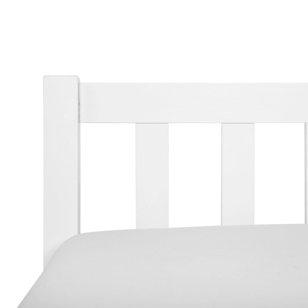 Letto singolo in legno di pino bianco 90 x 200 cm rete a doghe