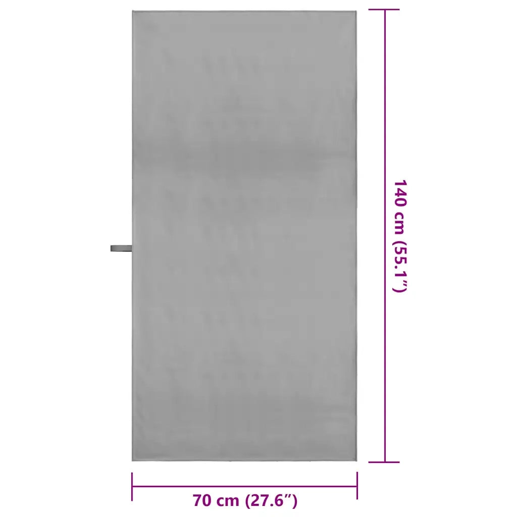 Asciugamani Sportivi 2 pcs Grigio scuro 140 x 70 cm