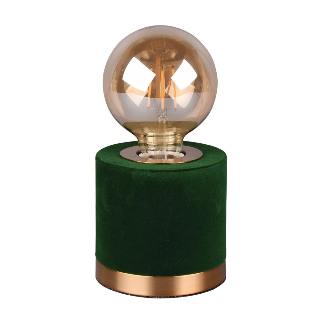 LÚZETE - LAMPADA DA TAVOLO GANNICUS VELLUTO VERDE E27
