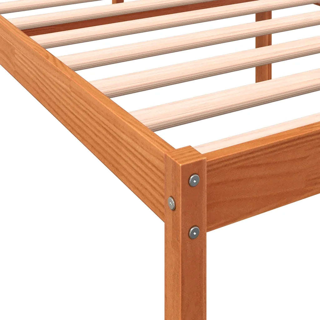 vidaXL Letto per Anziani Marrone Cera 90x200 cm Legno Massello di Pino
