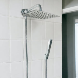 Kit doccia con deviatore a pressione e braccio cm 25