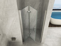 Box Doccia in Cristallo 8 MM un lato apertura anta libro e battente - Misura: 90 x h195 cm