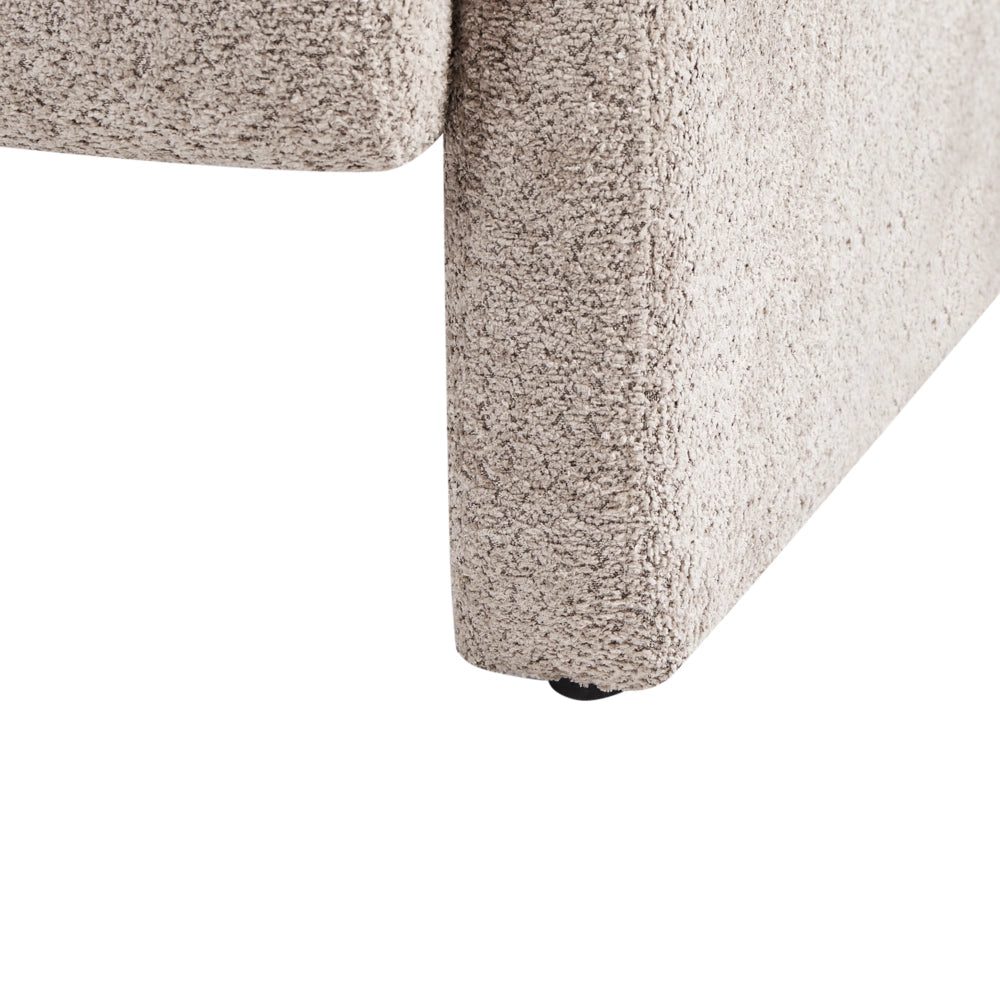 Poltrona Beige Boucle Seduta senza braccioli Stile retrò