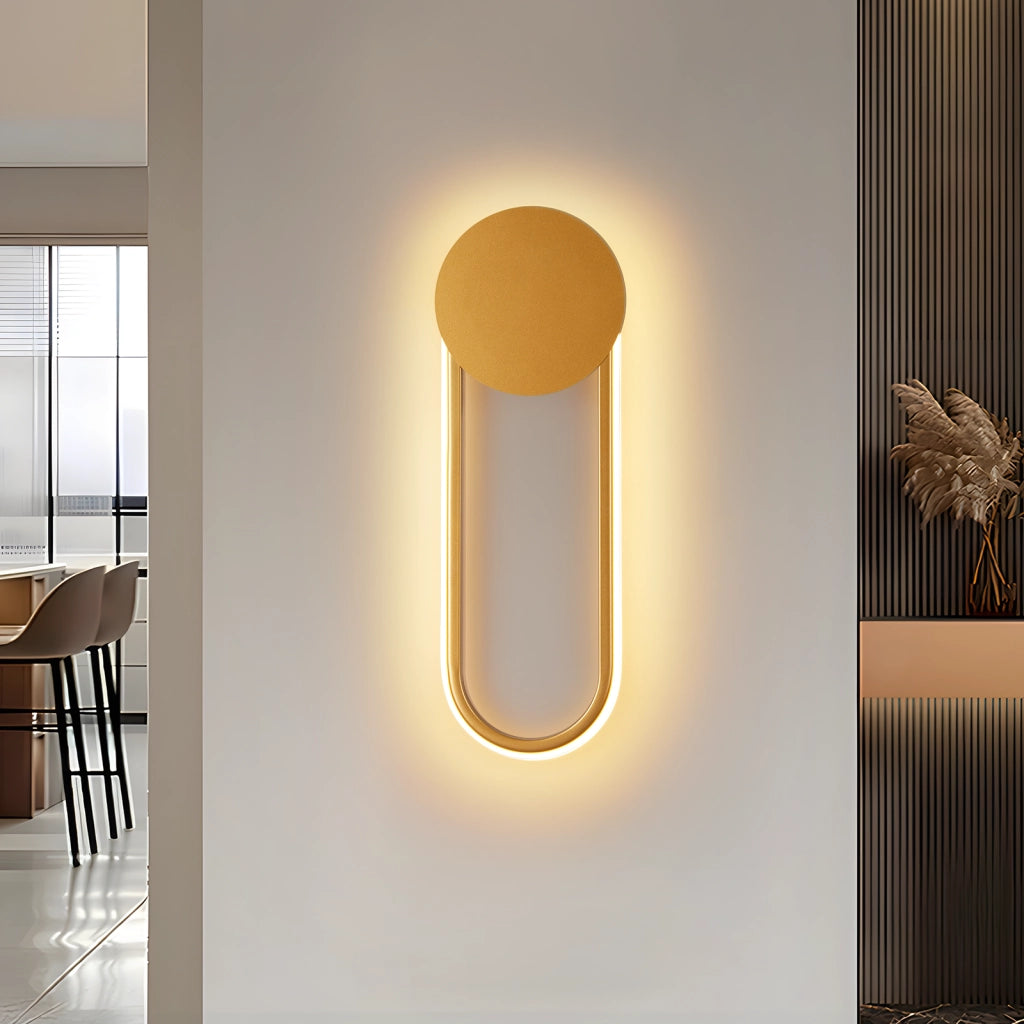 ZMH Applique LED moderna 12W 41cm bianco caldo 3000K oro minimalista