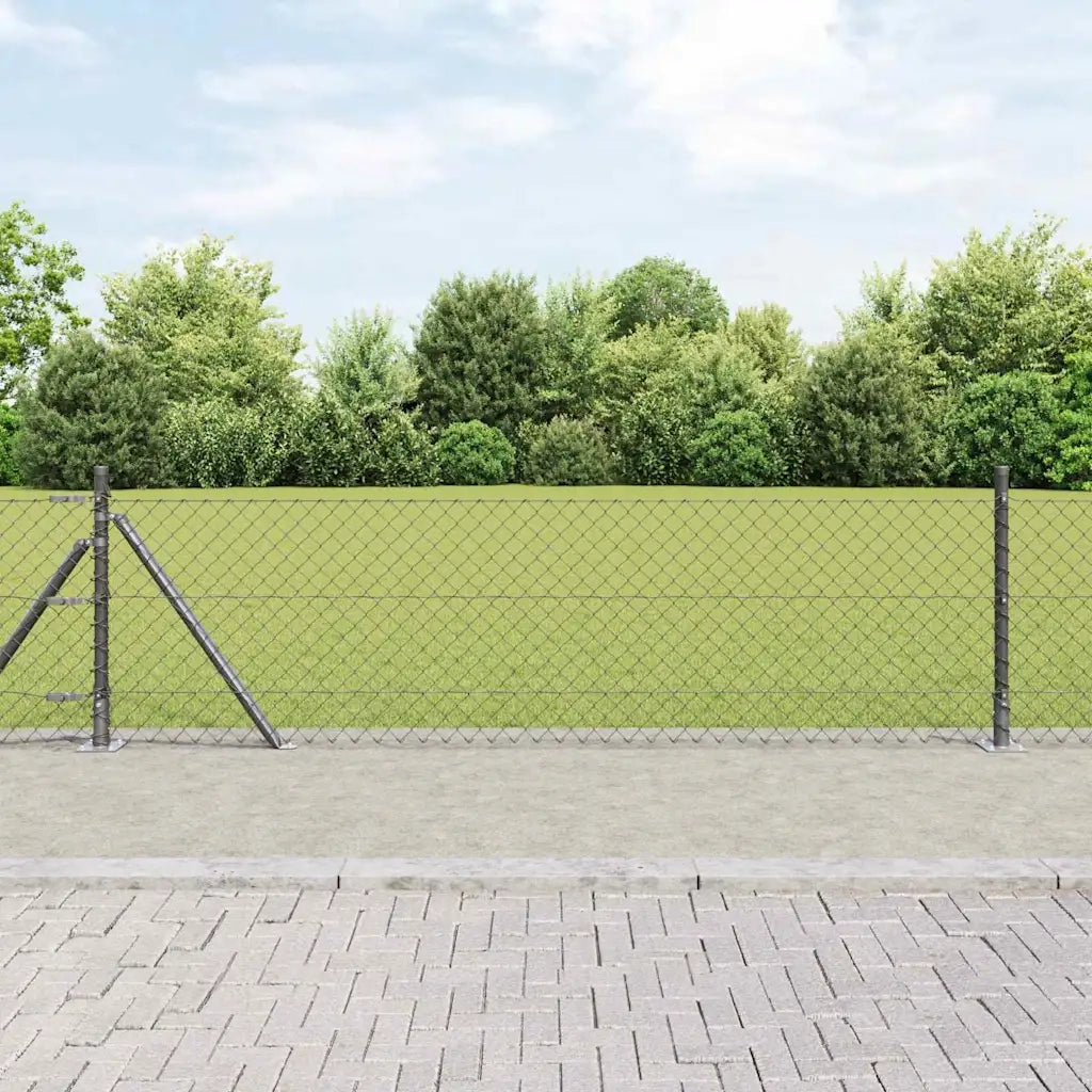 Palo della recinzione | Pannello per recinzione Grigio 10 x 0,4 m (maglia 40 x 40 mm)