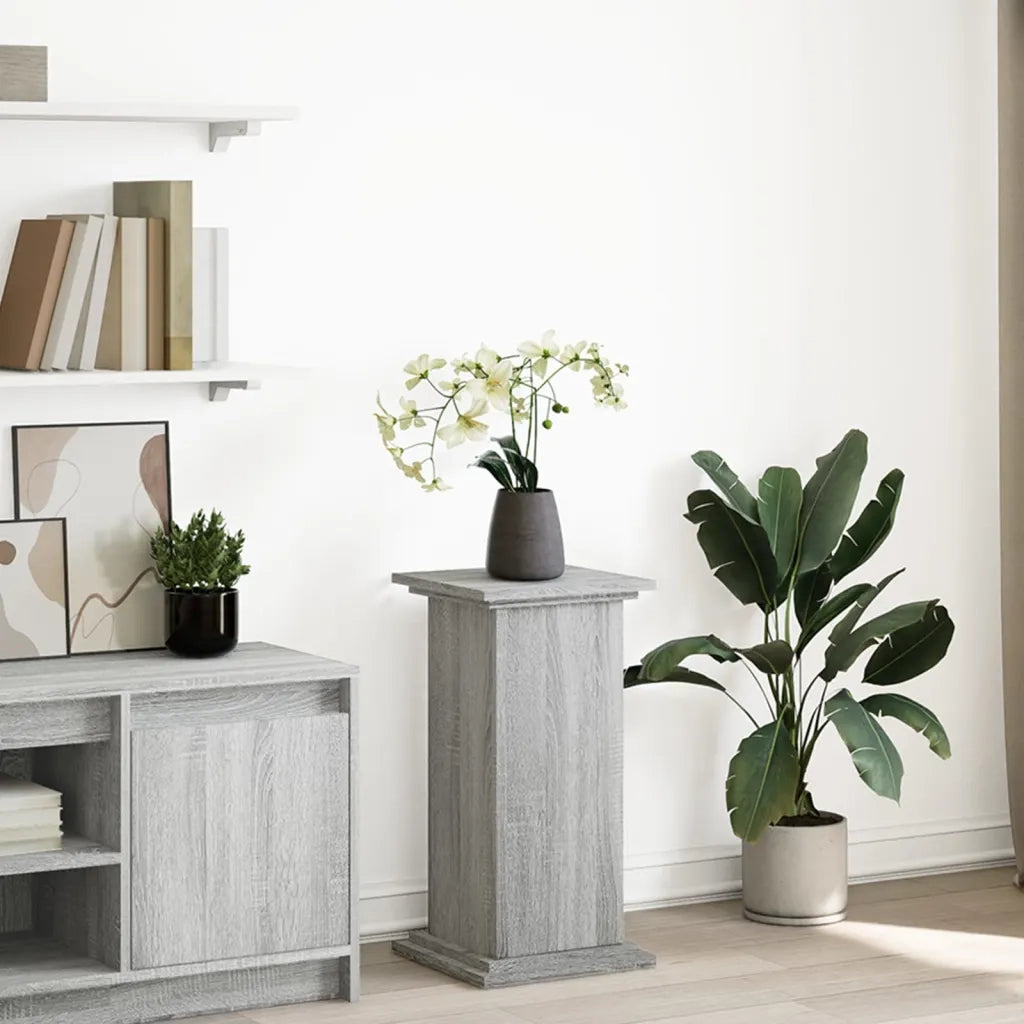 Espositore con Portaoggetti Grigio Sonoma 31x30x60cm Truciolato CFW1593953