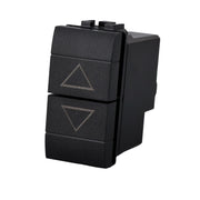 Commutatore 10A 220V Per Tapparelle MBL Nero 1M Compatibile Bticino Living International BLN1204