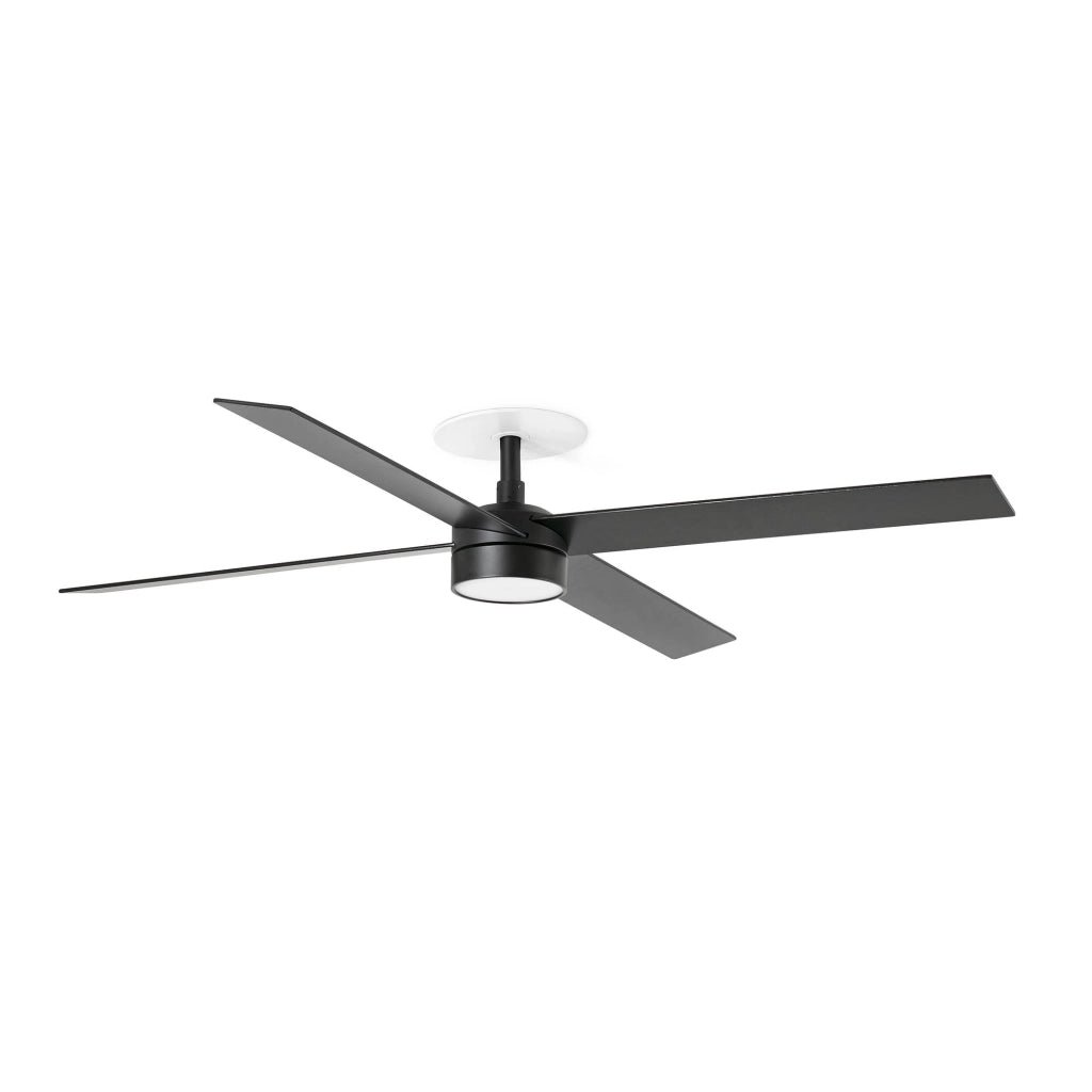 RUDDER RECESSED 4 L Ventilatore nero/noce 20W SWT