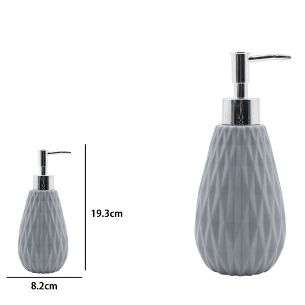 Trade Shop - Dispenser Per Sapone Liquido Grigio Lavorato Accessori Per Arredo Bagno 79950 -