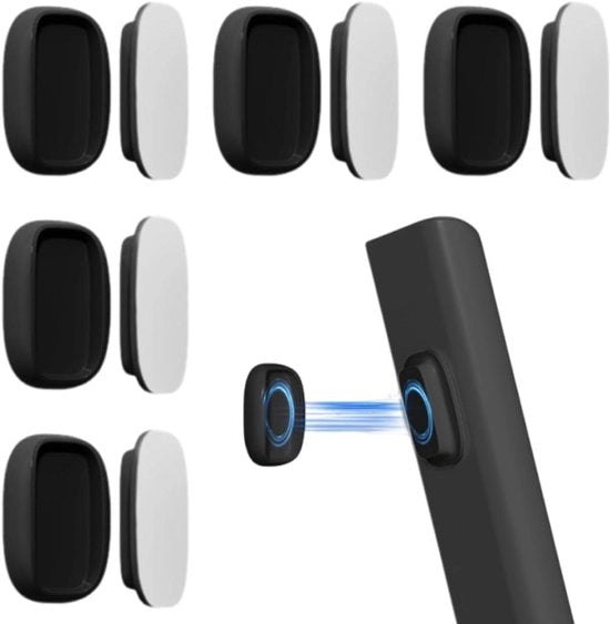 Set di 5 Supporti a Distanza Magnetici | Supporto in Silicone per Telecomandi di TV, Ariacondizionata e Ventilatori | Nero