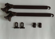 Braccetti Tende da Sole in Alluminio 50 cm Coppia Kit con Occhioli e Ganci Vari Colori