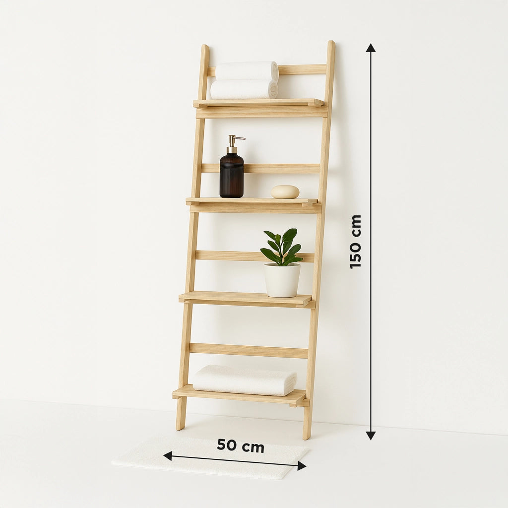 Scaffele A Scala In Legno Con 4 Mensole Ideale Come Portaoggetti Organizzatore Salviette Scarpe Libri Piantine Design Moderno Mensola Pieghevole Scaffalatura Salvaspazio