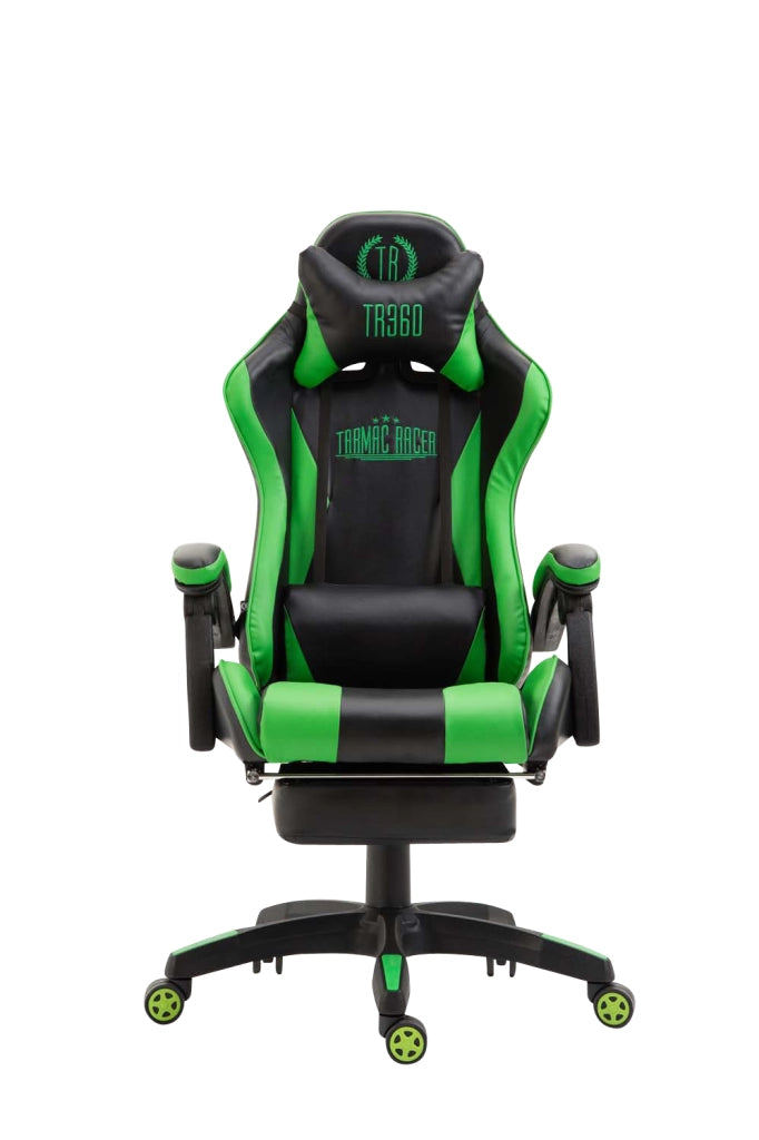 Poltrona gaming IGNITE in similpelle Nero/verde
