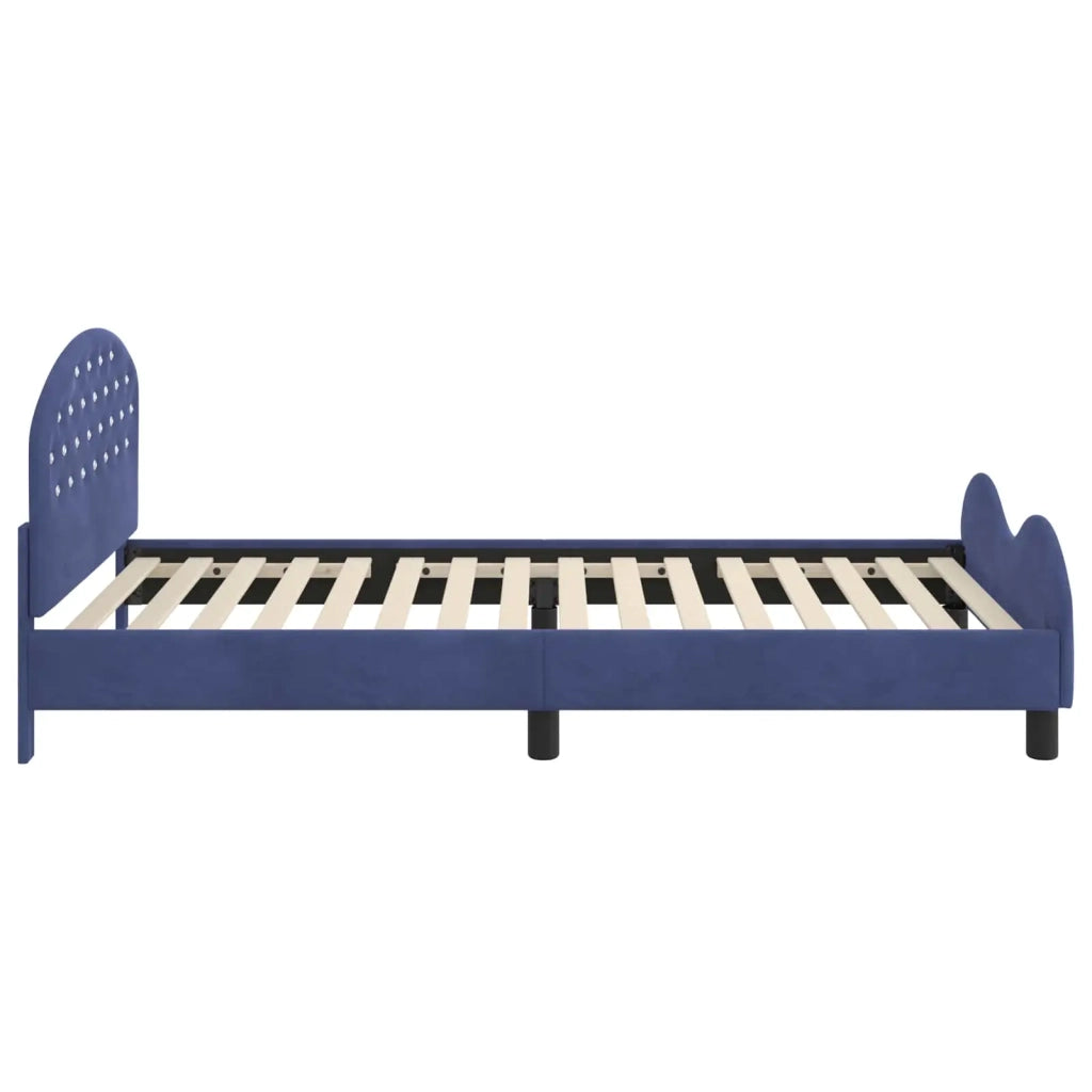 Struttura letto bambini con testata Blu Polizia 80 x 200 cm