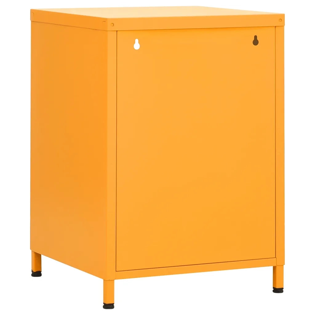 Comodini 2 pz Giallo Senape 35x35x51 cm in Acciaio 3095216