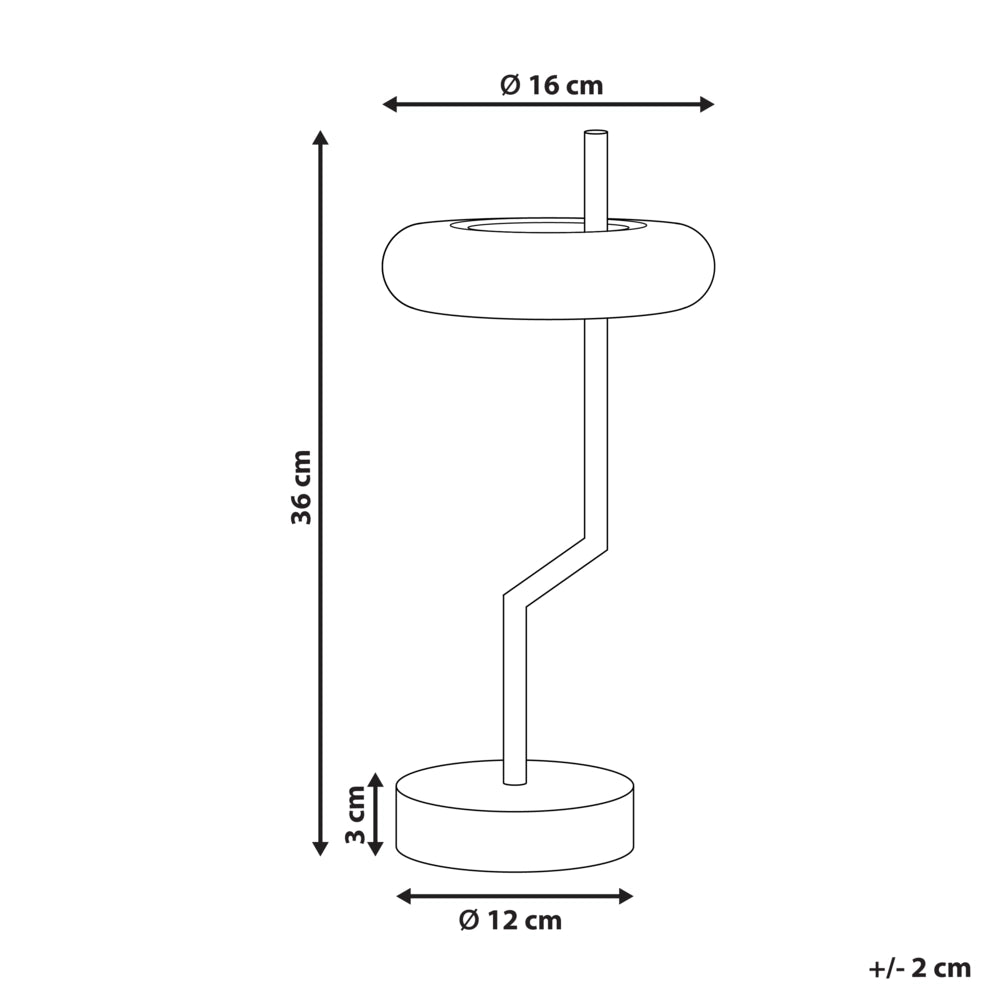 Lampada da tavolo in alluminio nero senza fili per interni ed esterni stile moderno