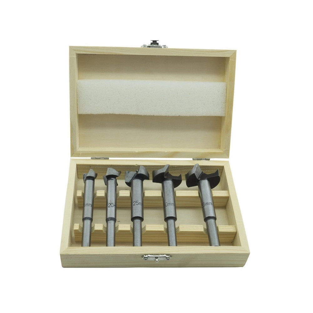 Trade Shop - Set Kit 5 Frese Fresa Punte Punta Fresatrice Pantografo Verticale Legno 8mm 15 -