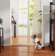 Cancelletto per cani 115x76 cm con doppia chiusura in ABS bianco