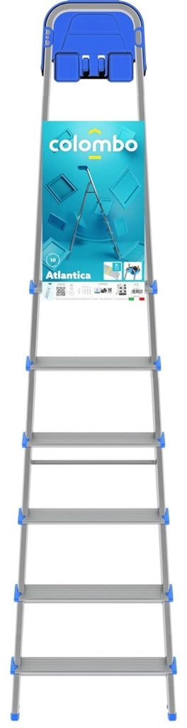 Colombo New Scal Atlantica 7 Scaletta con gradini Alluminio, Blu