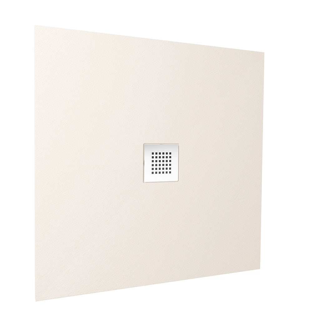 Piatto doccia 90x90cm in marmoresina avorio effetto pietra | Kos