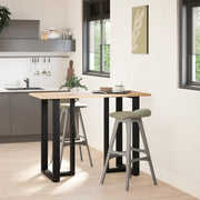 vidaXL Gambe per tavolo da bar a forma di T 2 pz nere 60x35x(100-101) cm in acciaio