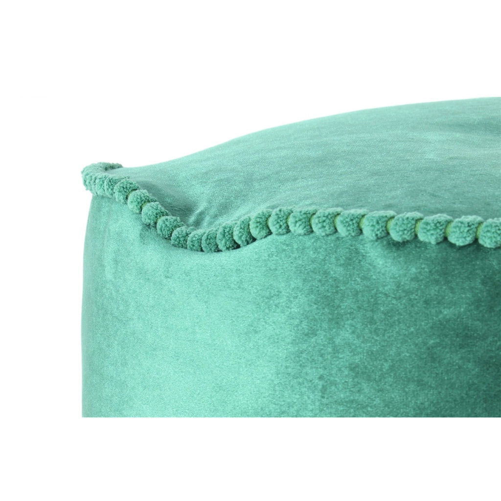 Pouf Rotondo Taj Mahal in Velluto Blu