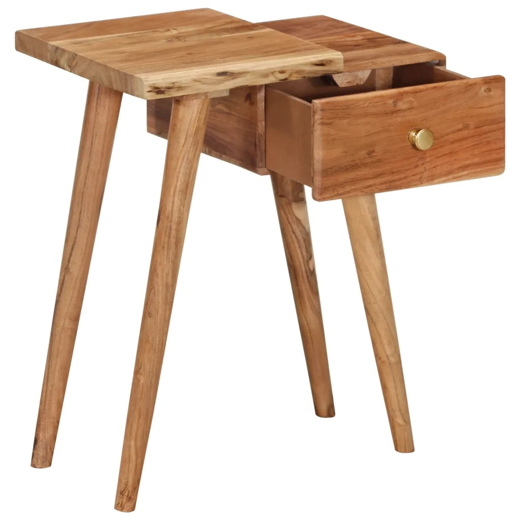 Comodino | Armadio da Notte | Mobiletto da notte in Legno Massello d'Acacia 45x32x55cm