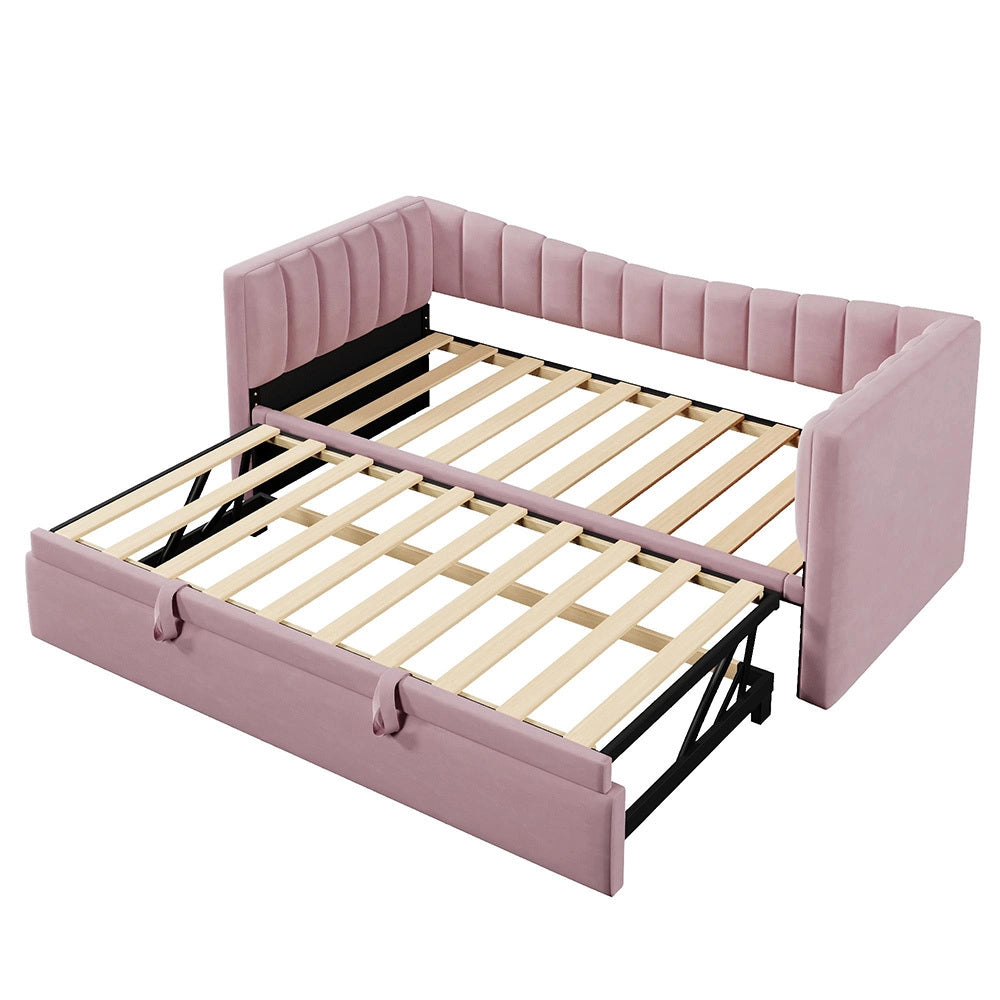Divano letto daybed - Xylo - 90/180x200 cm letto nascosto rosa