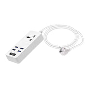 Presa multipla da 2500W con 4 porte USB DC 5V e presa universale Bianco Bianco Avizar