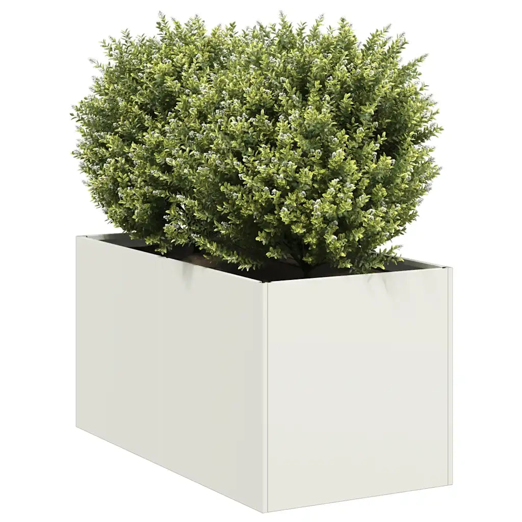 Fioriera Bianca 40x80x40 cm in Acciaio Laminato a Freddo 860732