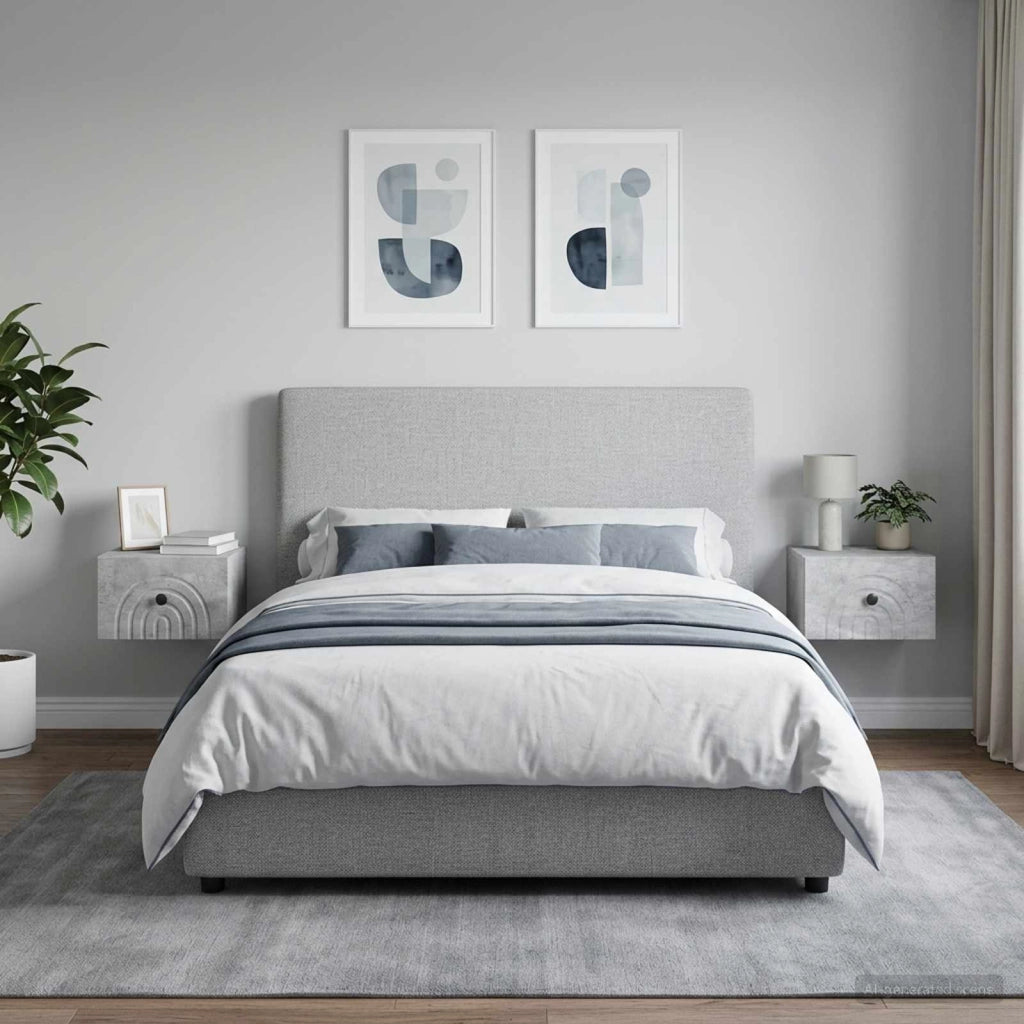 Mobiletto da notte a muro 2 pz Grigio Cemento 33 x 34,5 x 20 cm 898092