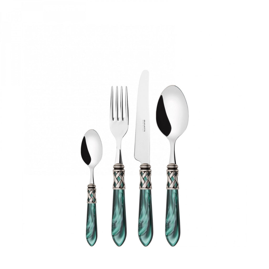 ALADDIN Ghiera Argento Anticato, Posate Set 24pz, Scatola