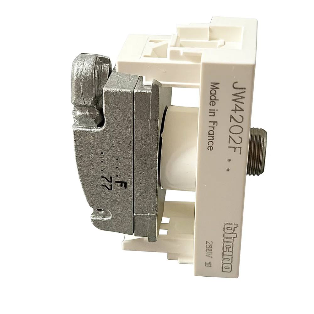 Connettore coassiale tv bticino jw4202f 75 ohm bianco