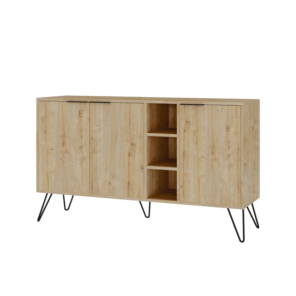 Credenza in legno "Clara" - 142 x 36 x 83 cm - Beige