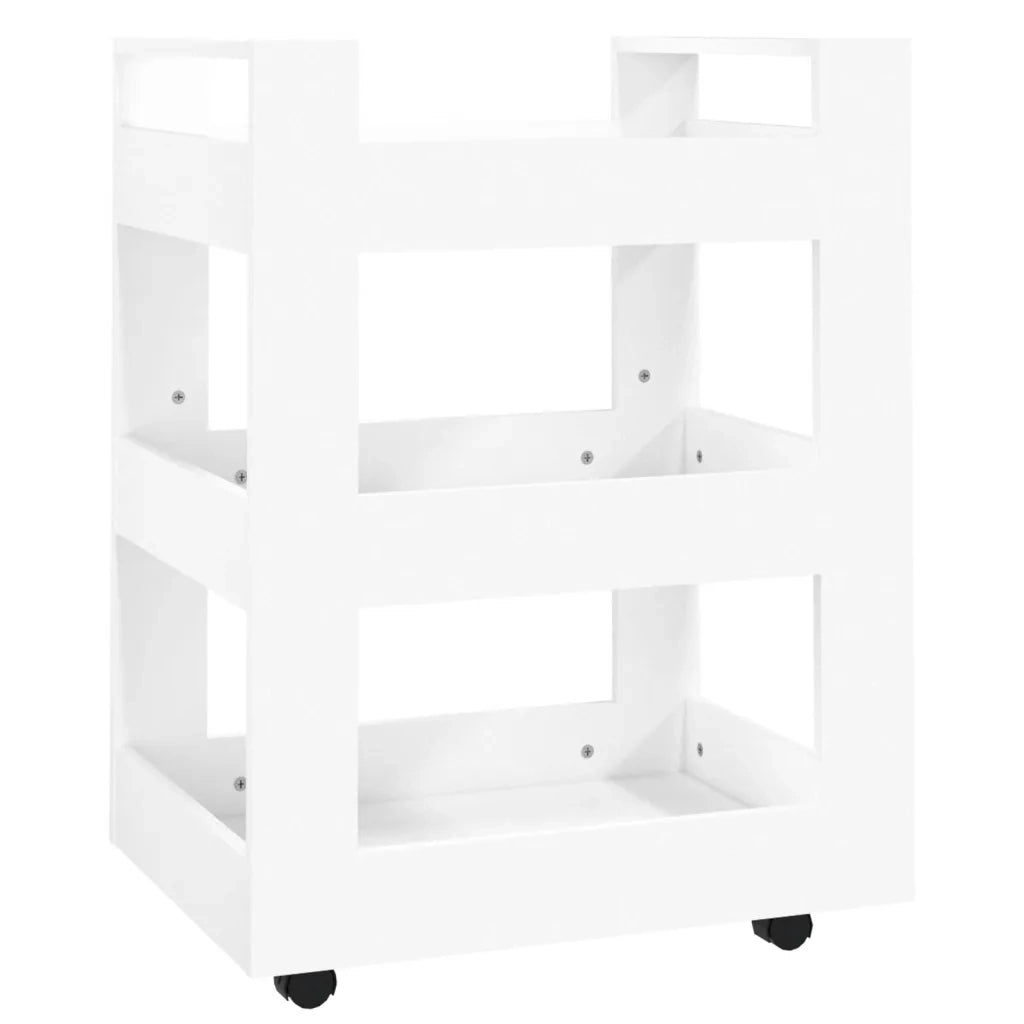 Carrello da Cucina-Scaffale per Cucina Bianco 60x45x80 cm in Legno Multistrato