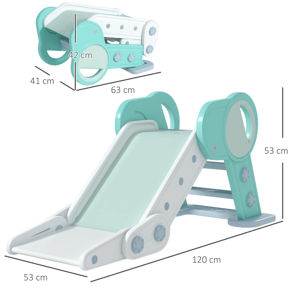 EasyComfort Scivolo per Bambini Pieghevole in Plastica Età 18 Mesi-3 Anni, 102x53x53cm, Verde