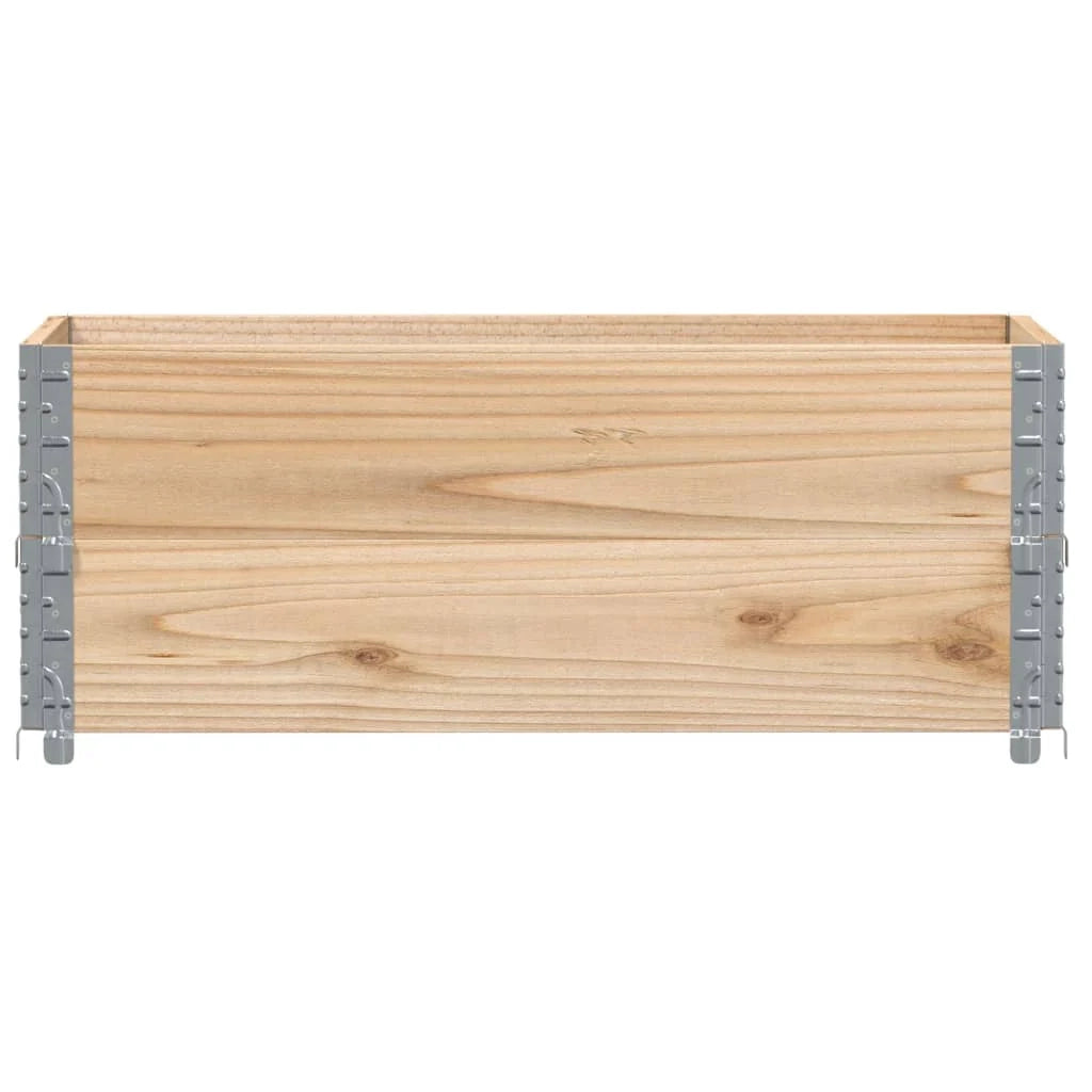 Vassoio per fioriera aiuola rialzata piante fiori terrazza giardino 100 x 50 cm legno massello di pino marrone 02_0037279