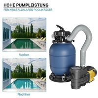 Filtro a sabbia con pompa autoadescante e valvola a 5 posizioni HZS-200, 220W, filtraggio acqua piscina